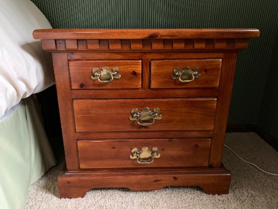 Nightstand w/4 Drawers. Matches Lot #48. This is 25" T x 27" W x 18" D - As Pictured