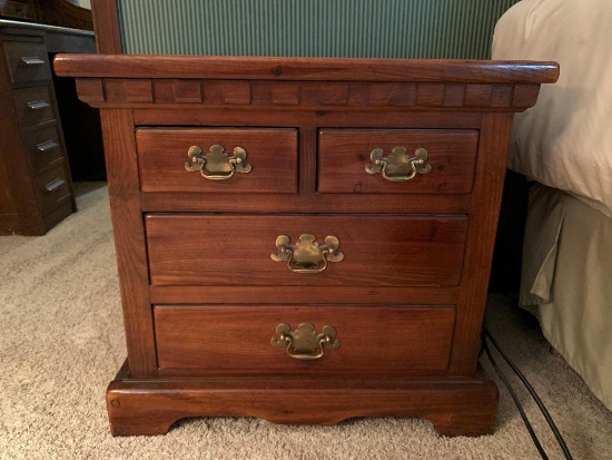 Nightstand w/4 Drawers. Matches Lot #47. This is 25" T x 27" W x 18" D - As Pictured