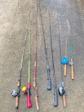 Group of Misc. Fishing Poles - As Pictured