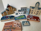 The Cat's Meow Collectible Wood Ohio Village. Multiple Pieces - As Pictured