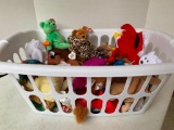 Basket Lot of Beenie Babies - As Pictured