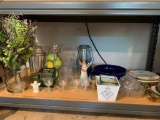 Misc Glass Lot Incl Canisters, Vases, Plates & More - As Pictured