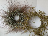 Pair of Decorative Wreaths. They are 21