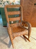 Wicker Rocker. This has Many Spindles Broken. This is 38
