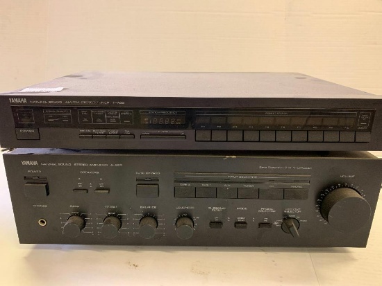 2 Piece Yamaha AM/FM Stereo T-700/A-520 Tuner & Amplifier. Bob says it Works