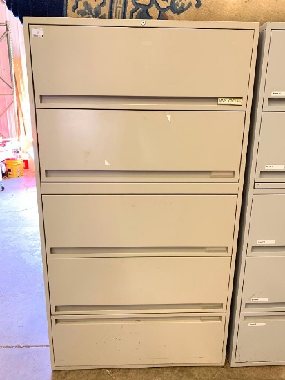 65" x 36" x 18" Lateral Metal Filing Cabinet w/5 Drawers