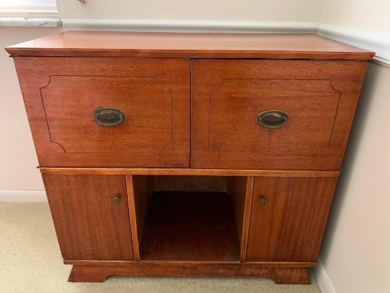 Vintage Wood Cabinet. This is 31" T x 34" W x 16" D