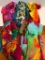 Set of 5 Brightly Colored Ladies Scarves. Some NWT - As Pictured