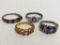 Set of 4 Ladies Rings 925 Silver. WT =11.2 grams