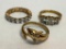 Set of 3 Ladies Rings 925 Silver WT = 11.0 grams