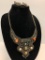 Ornate Jewelry Set Incl Necklace and Earrings. Has a Boho Vibe