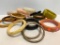 Lot of Wood & Plastic Bangle Bracelets - As Pictured