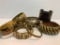 Lot of Brass & Wood Bangle Bracelets Made in India - As Pictured