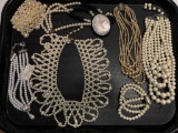 Misc Pearl Lot of Ladies Jewelry Incl. Bracelets & Necklaces - As Pictured