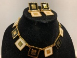 Costume Jewelry Set Incl Necklace & Clip on Earrings