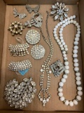 Lot of Jewelry Bling Incl Necklaces & Brooches - As Pictured