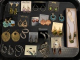 Misc Lot of Earrings & Necklace by Monet - As Pictured