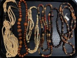 Misc Lot of Natural Wood Necklaces - As Pictured