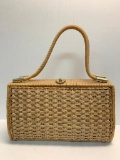 Ladies Wicker Handbag w/Lock. This is 9