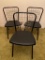 Set of 3 Vintage Metal Back Chairs. They are 32