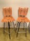 Pair of Wood Stationary Bar Stools. They are 42