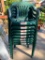 8 Deluxe Fan Back Plastic Green Stacking Chairs
