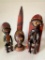 Set of 3 African Style Wood Statues. The Tallest is 17