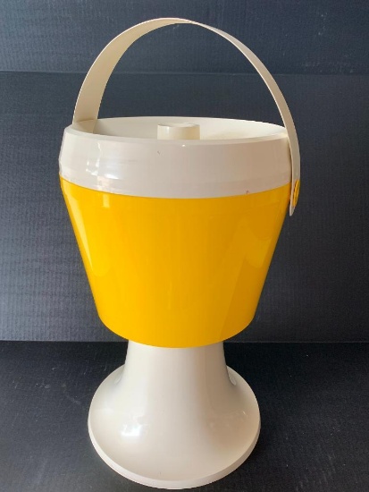 Retro Yellow Plastic Cooler. This is 16" Tall