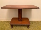 Vintage 2 Tier Lamp Table. Veneer is Chipping on One Side. This is 22