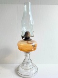 Vintage Glass Oil Lamp. Base is 12