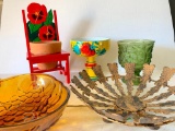 Decorator Lot Incl Planter, Bowl & More - As Pictured