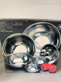 6 Piece Stainless Steel Mixing Bowl Set New in Box