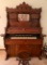 Beautiful Inticate Antique Wood Carved Pump Parlor Organ w/Bench. This is 80