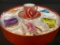 Set of 6 Mulicolored Rose Porcelain Teacup & Saucer Set New in Box