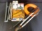 Misc Tool Lot Incl Clamps, Conductive Fish Tape, Pruner, Plug Adapters & More
