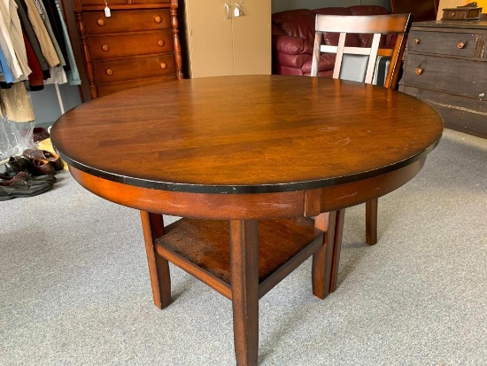 30" x 42" Round Dining Table w/One Chair