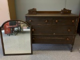 Antique 4 Drawer Dresser w/Mirror (Not Attached). This is 35