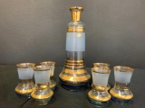 Set of 6 Glasses w/Gold Trim and 11