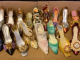 Set of 19 Decorative Ladies Shoe Christmas Ornaments - As Pictured