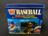 Tin Box of Vintage 1987 Fleer Commemorative Baseball Collector Cards