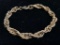 Sterling Silver Bracelet w/Gold Plating Weight 23g