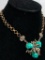 Green & Pearl Detailed Necklace