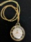 Gold Tone Watch Pendant Necklace