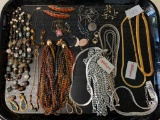 Large Lot of Misc Costume Jewlery Incl Necklaces, Earrings & Hair Barrettes - As Pictured