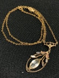Sterling Silver Pendant w/Gold Filled Chain. Pendent Weight 3.4g (Total Weight)