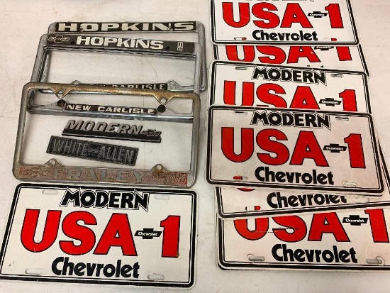 Vintage Chevrolet License Plate Holders