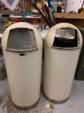 Pair of Vintage Metal Trash Cans. They are 36
