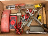 Misc Lot Incl Wrench, 4 Way, Socket Wrench, Multi Meter & More - As Pictured