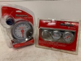Pair of Sunpro Gauges. Missing One Gauge - As Pictured