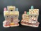 Pair of Ceramic Christmas Village Light Up Houses. They are Approx. 7